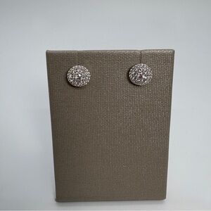 Authentic Moissanite Sterling Silver Cluster Studs